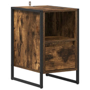 Comodino | Armadio da Notte | Mobiletto da notte Quercia Fumosa 39,5 x 30 x 50 cm Legno multistrato