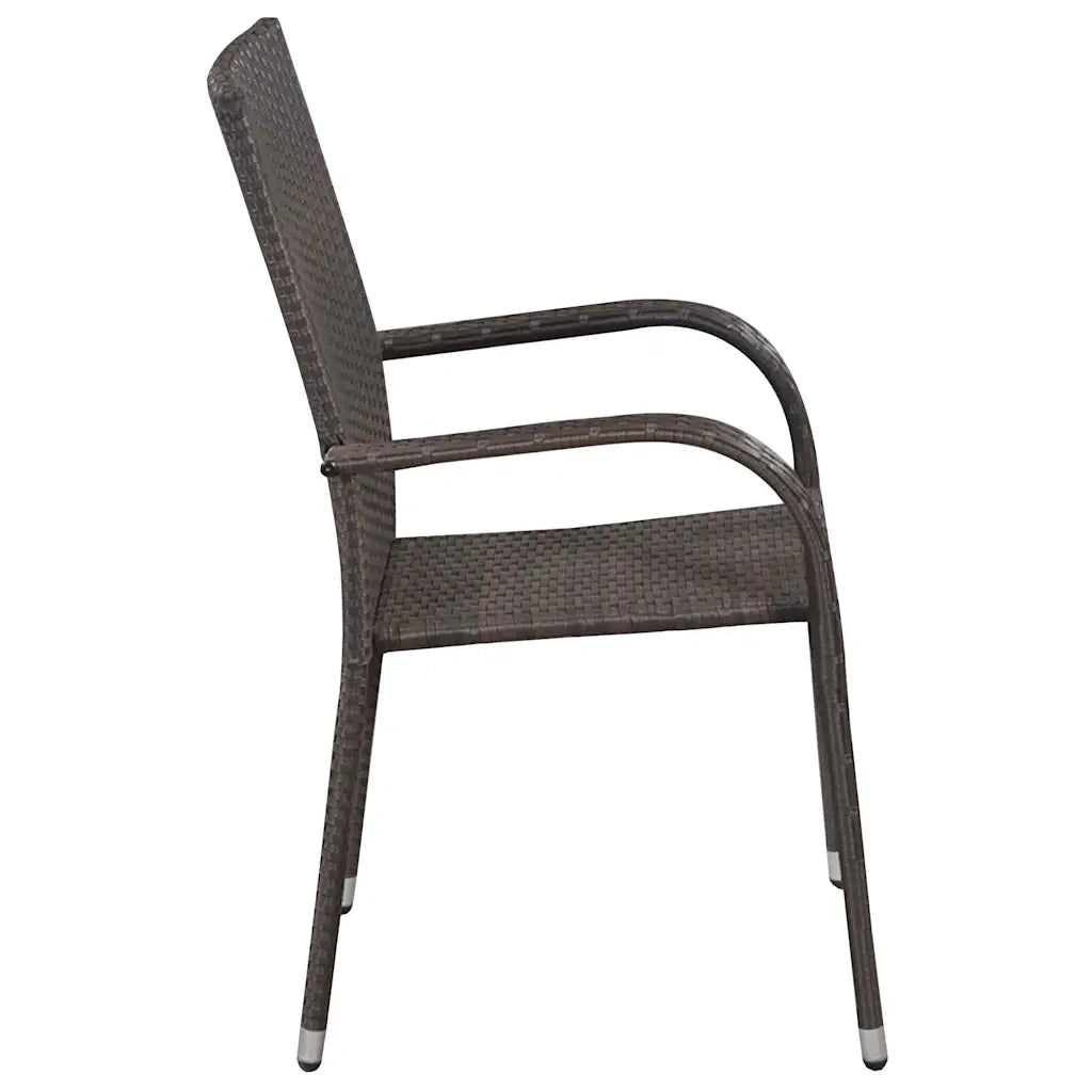 Set Mobili da Pranzo per Giardino 7 pz Marrone cod mxl 45682