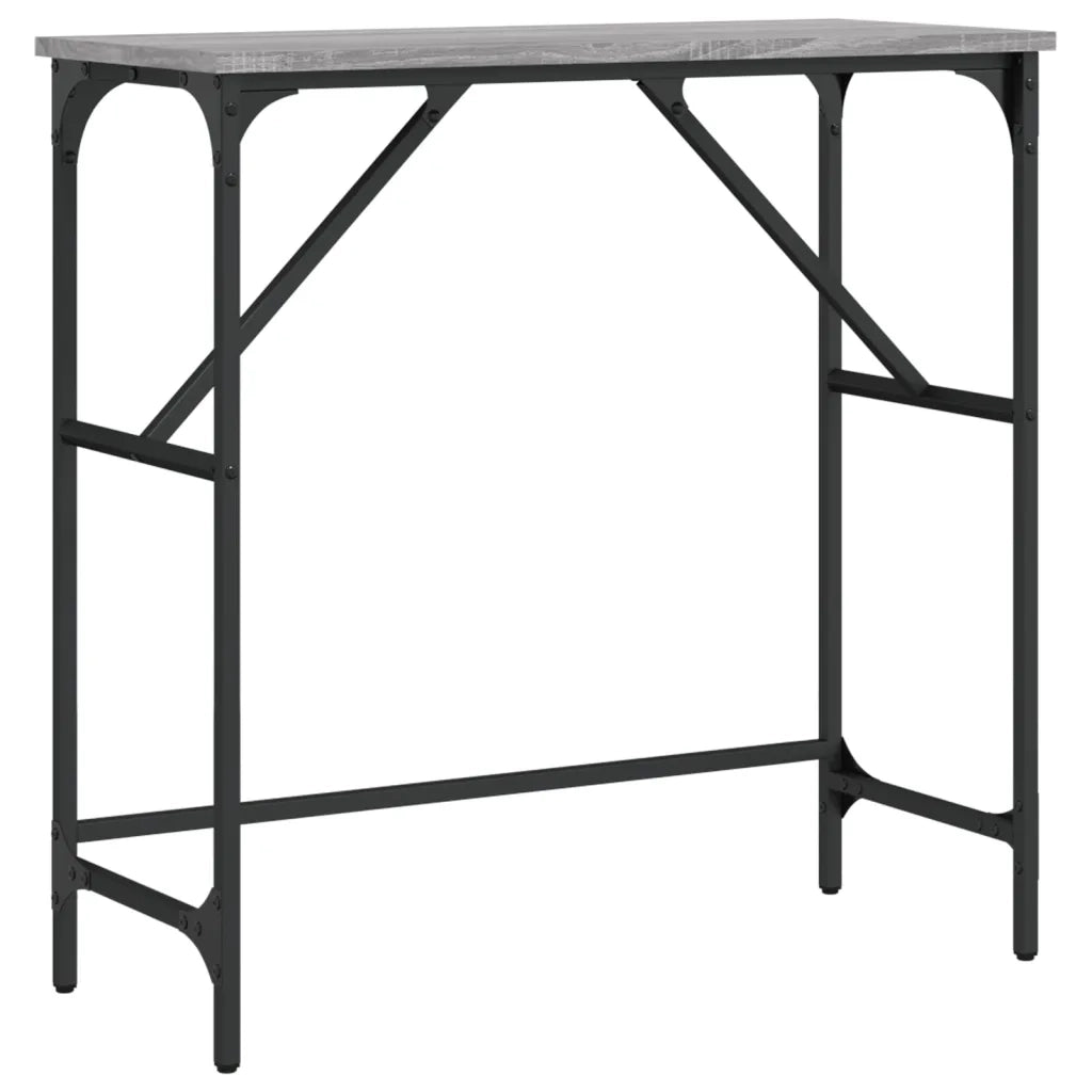 Tavolino Consolle-Tavolino da soggiorno-Tavolo Grigio Sonoma 75x32x75cm in Legno Multistrato