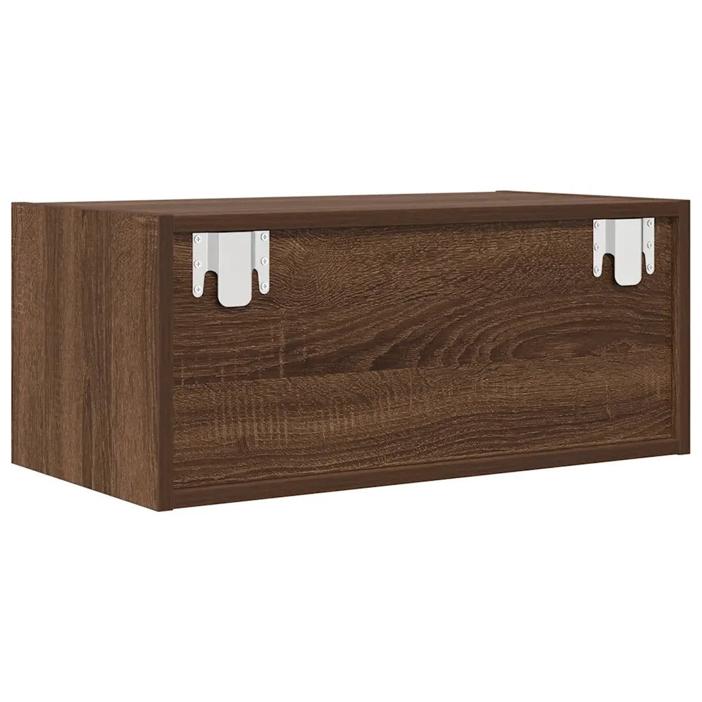Mobili TV 2 pz Rovere Marrone 60x31x25,5 cm Legno Multistrato