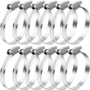 Set di attacchi per tubi di alta qualità - 12 pezzi - Acciaio inossidabile - Adattabile - Diametro 40-60 mm - Adatto per acqua/aria/gas - Attacchi per tubi