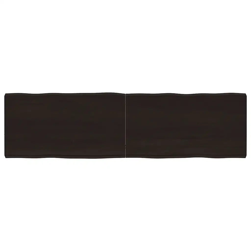 Piano Tavolo Marrone Scuro 180x50x(2-6)cm Rovere Non Trattatocod mxl 128159