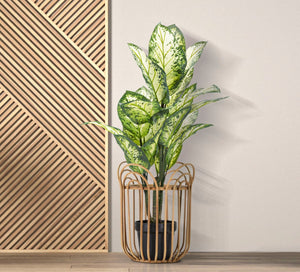 Porta Vaso Panama Ø 31,5x40 cm in Ferro e Plastica