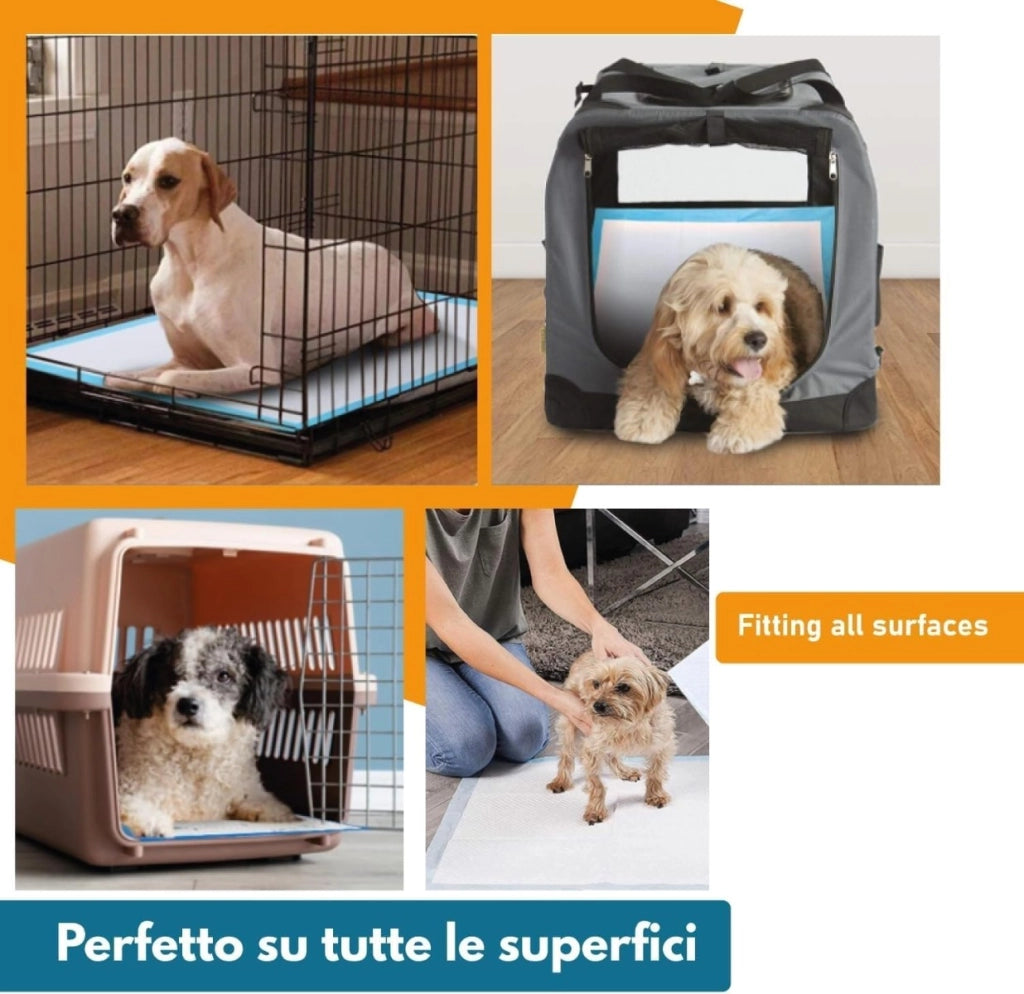 Traversine Cani 60x90 100 Pezzi Tappetini Igienici per Cani e Gatti Multiuso (100 pz 60X90 cm) Tappetini per l'addestram
