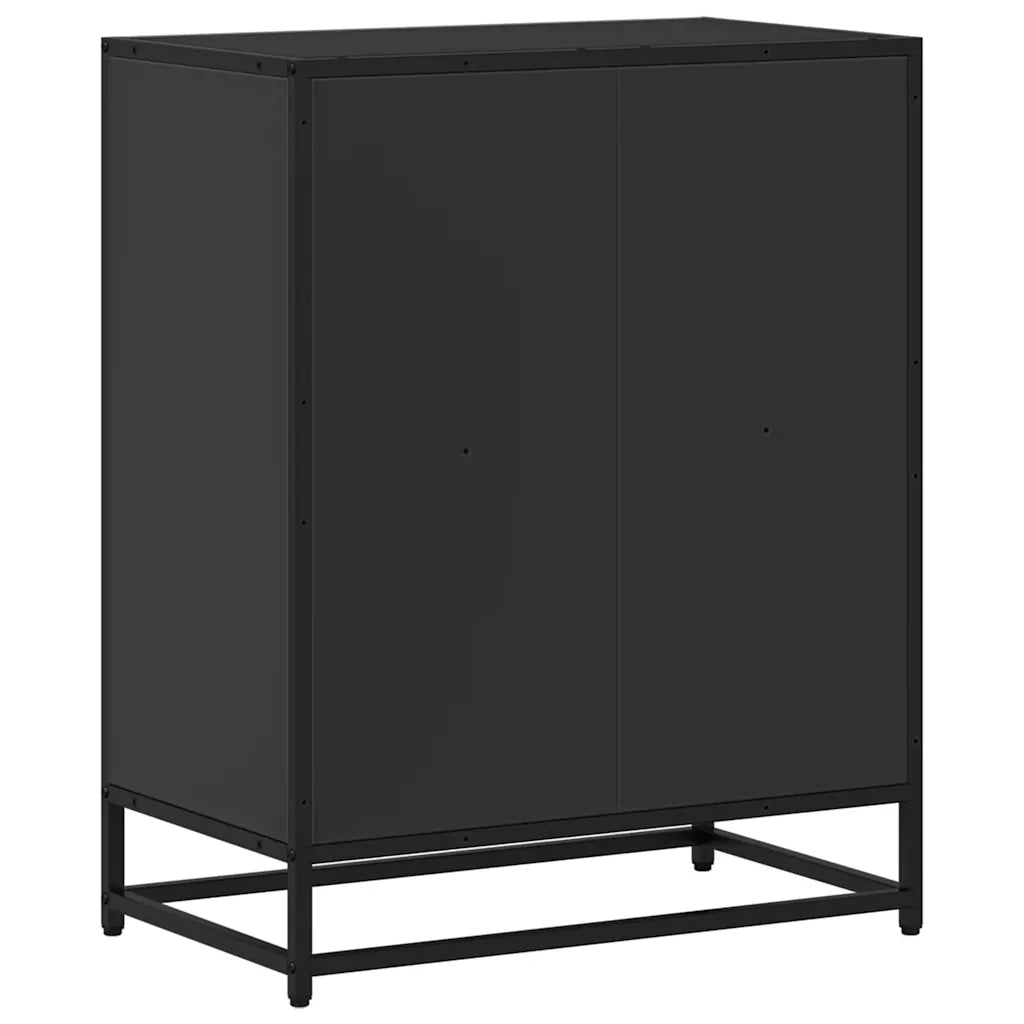 Libreria-Scaffale per Libri-Mobile di Stoccaggio Nera 60x35x76 cm in Legno Multistrato