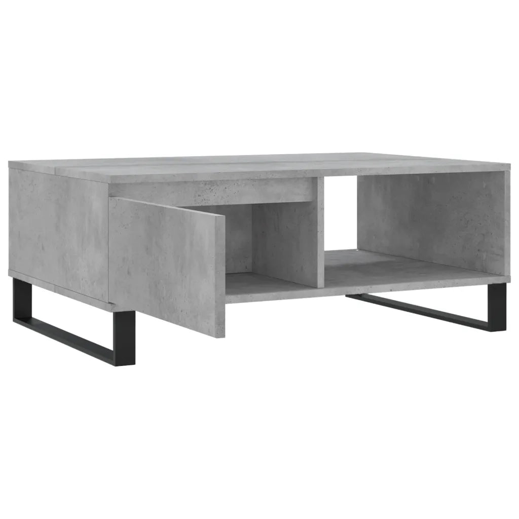 Tavolino da salotto | Tavolino da caff¨¨ | Tavolino da Soggiorno Grigio Cemento 90x60x35cm Legno Multistrato