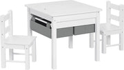 Casa per Bambini a 2 Posti - Tavolo e Sedie per Bambini - MDF - Bianco