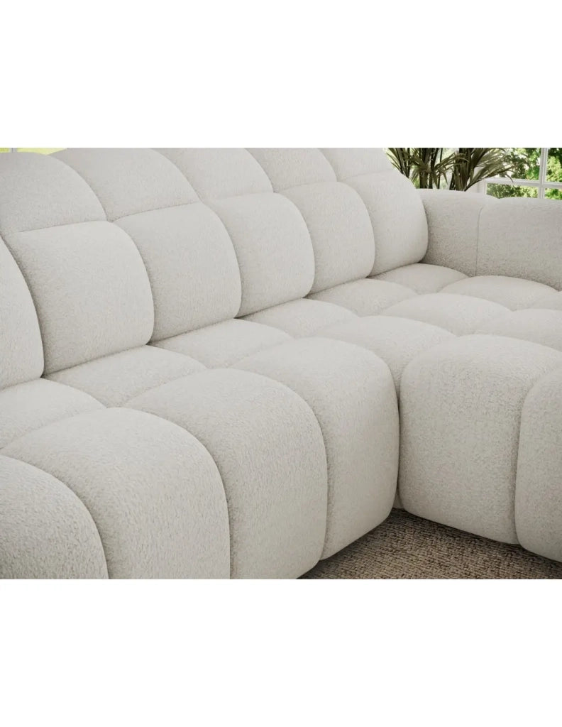 Divano angolare elettrico FANOTI 3 posti beige – angolo destro – versione 2