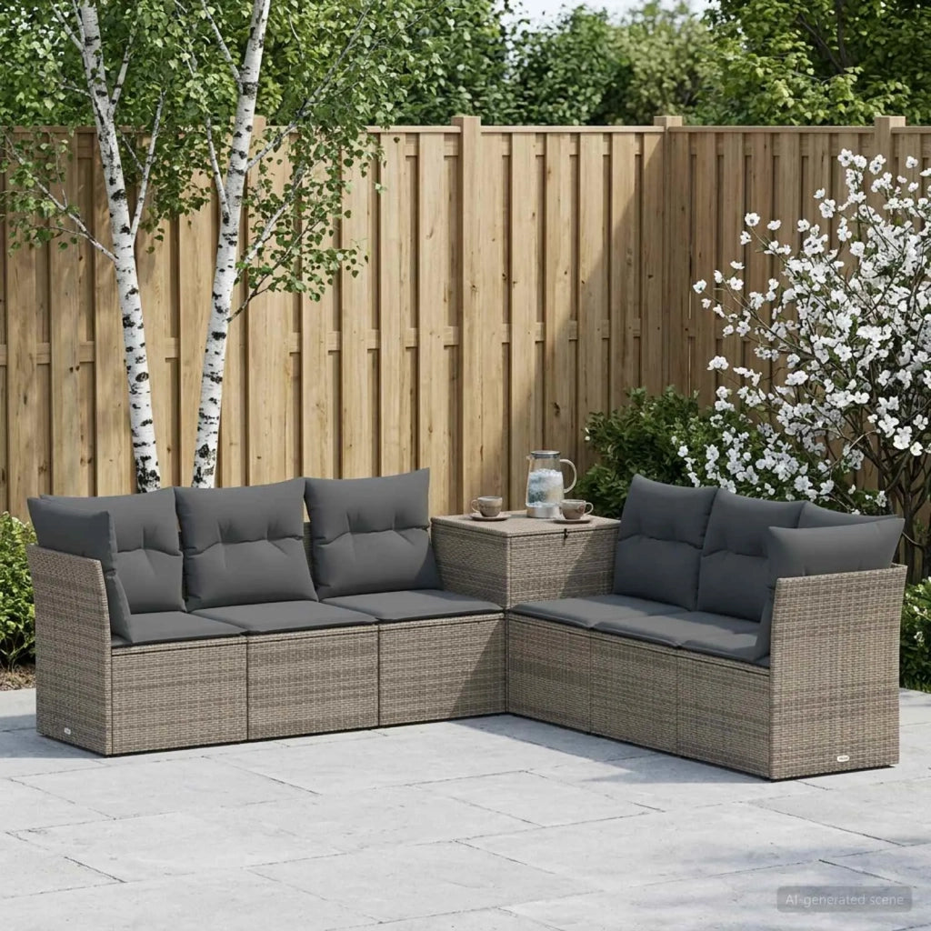 Set di divani 7 pz Grigio e Grigio Scuro 3448764