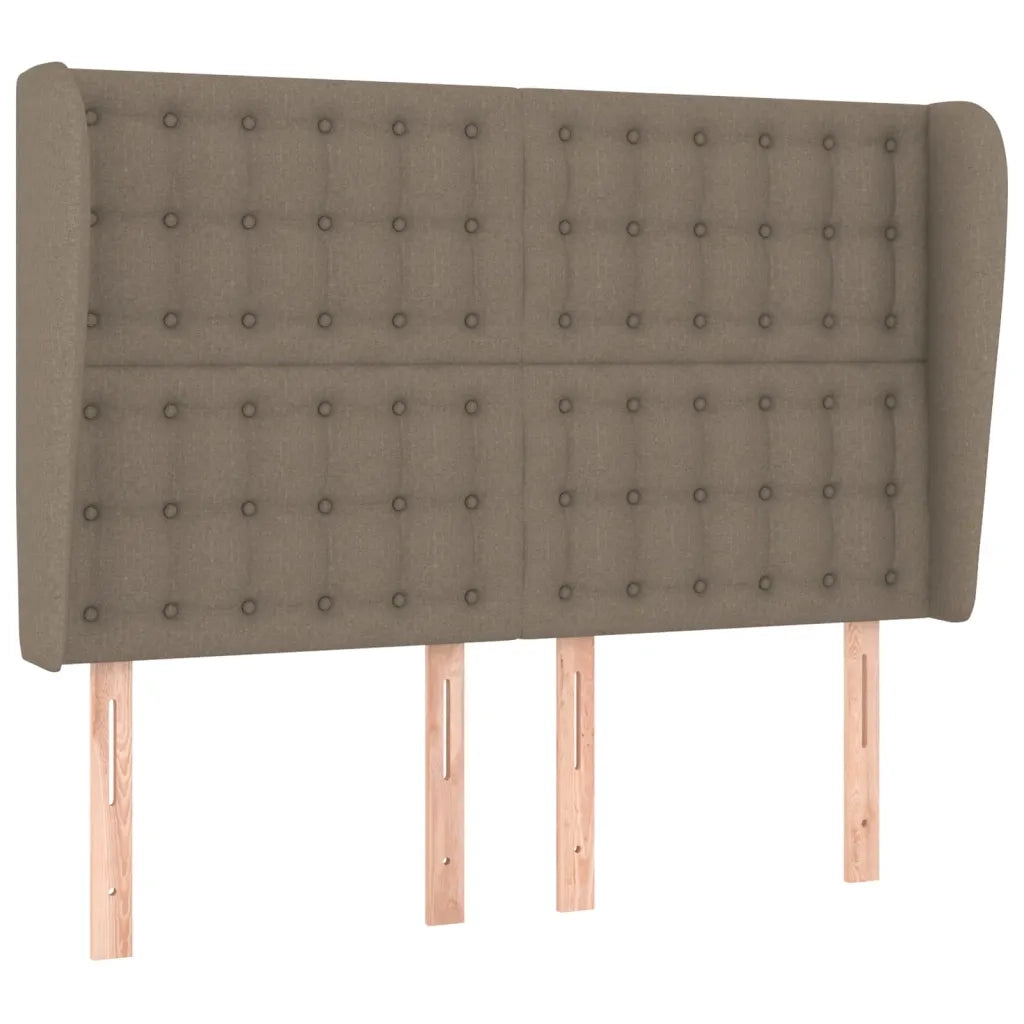Testiera ad Orecchio-Testata con Orecchie Tortora 147 x 23 x 118/128 cm in Tessuto 516026