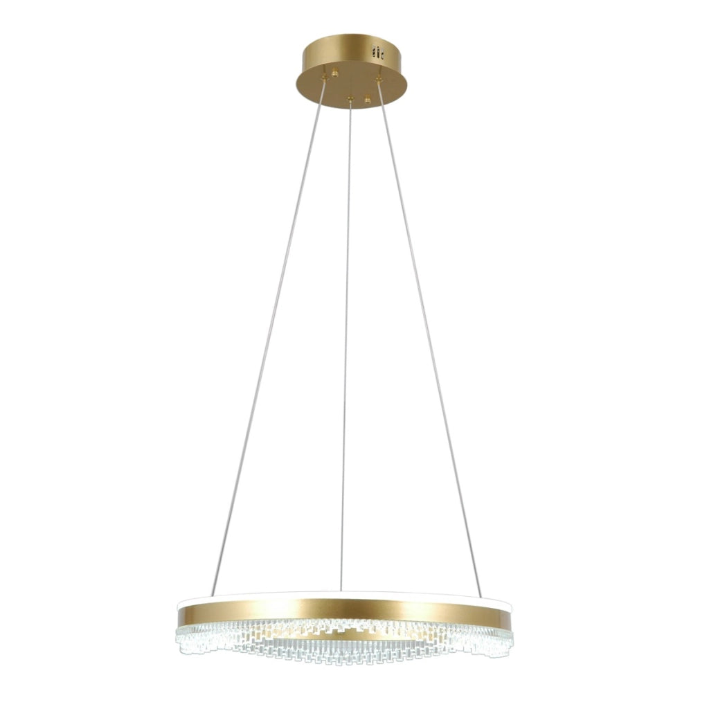 Lampadario LED anello Morte oro 40W Italux