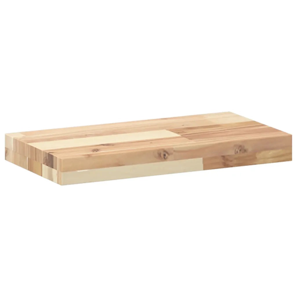 Mensole da Parete 2 pz 60x20x4 cm Legno Acacia Non Trattato 3279420