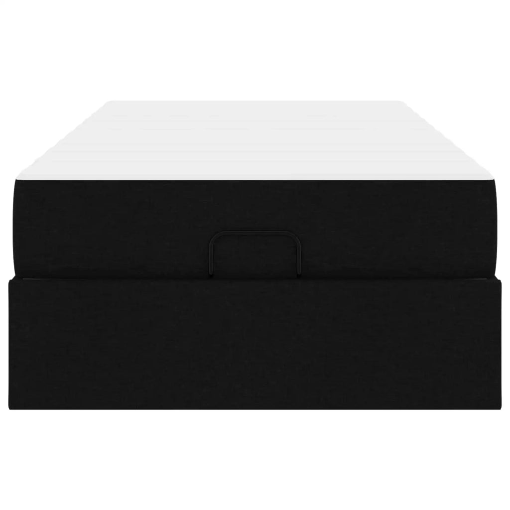 Struttura letto con materasso con materasso 2 pcs Nero Tessuto
