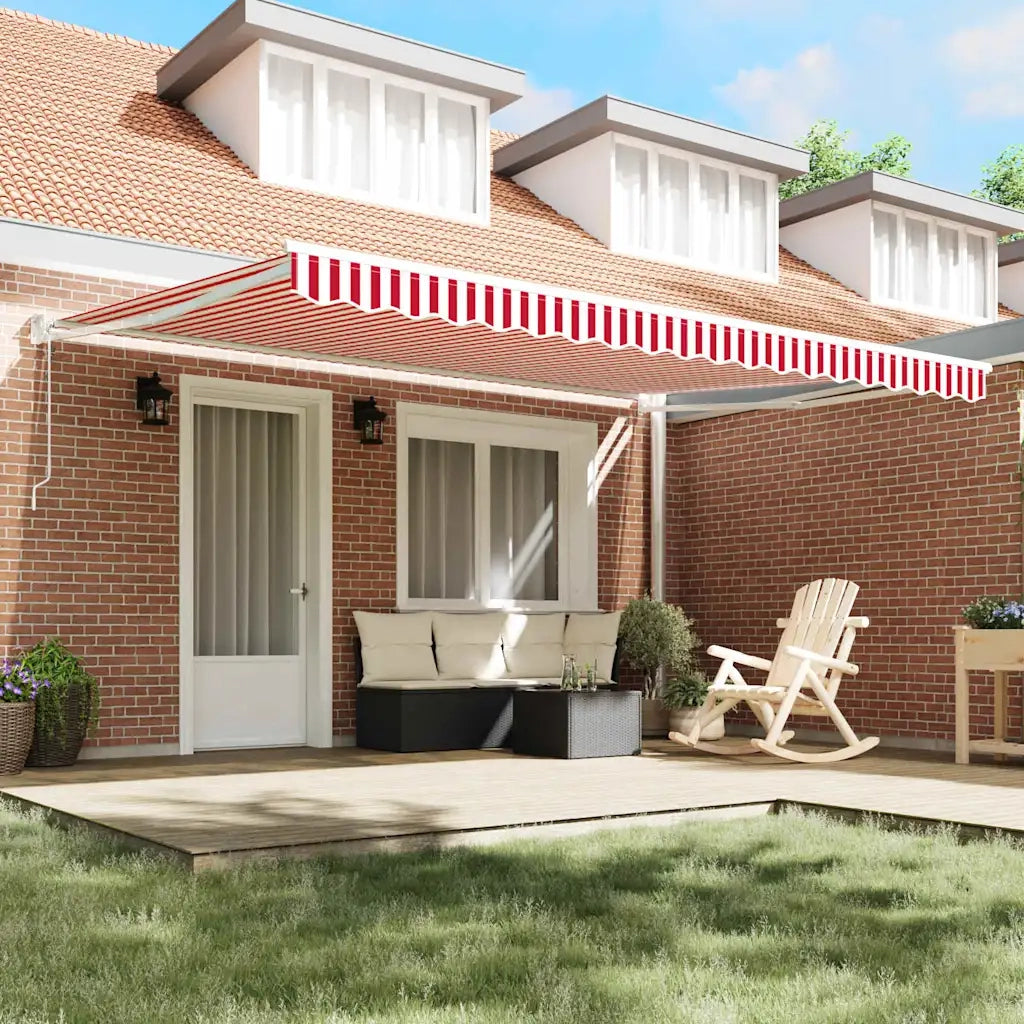 Tenda da Sole Rosso e Bianco 450 x 300 x 165 cm 3330922