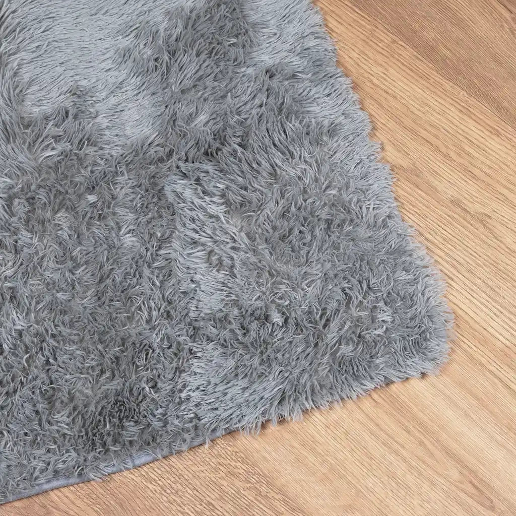 Tappeto Shaggy a Pelo Lungo NAVARRA Grigio Chiaro 60x100 cm 4102810