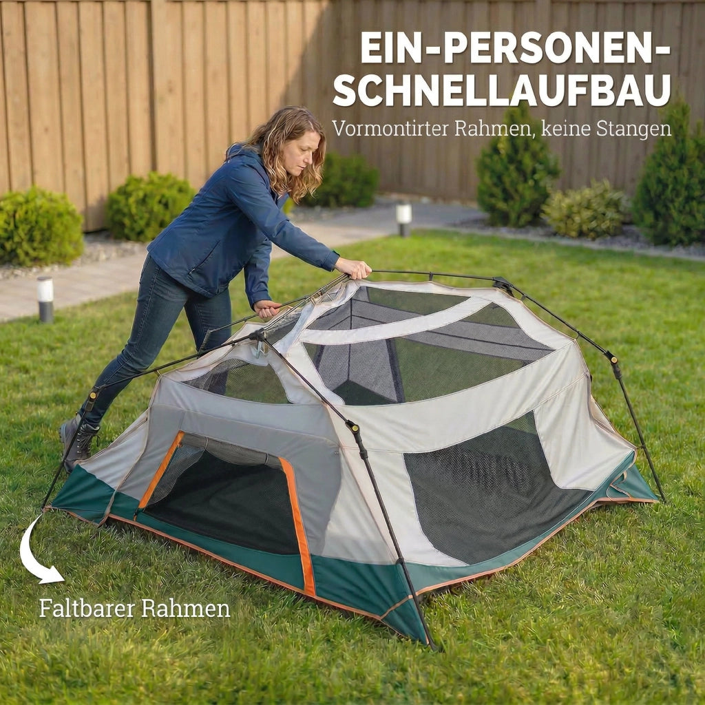 Tenda da campeggio per 4-6 persone ¨C zephmum ¨C Verde 3000mm impermeabile
