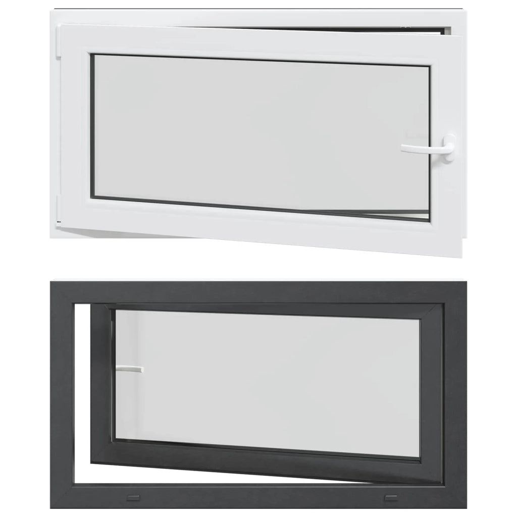 Finestra per Soffitta RISOR 110 x 60 cm PVC e Vetro Antracite CFW4121935