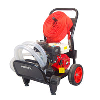 Motopompa Antincendio a Scoppio 4T Tubo 25m con Aspiratore Acqua e Carrello Pool Sam