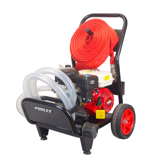 Motopompa Antincendio a Scoppio 4T Tubo 25m con Aspiratore Acqua e Carrello Pool Sam