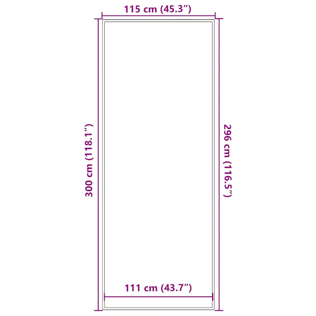 Zerbino a Strisce Nere e Grigie 115x300 cm 4105598