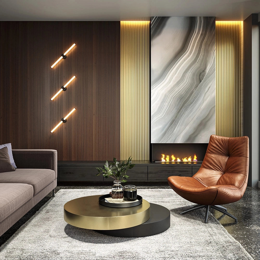 Applique Da Parete Moderno Axis Alluminio Nero Luce Led 16W