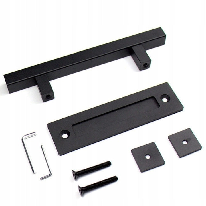 Maniglia per porte scorrevoli, nera, maniglia retro loft premium