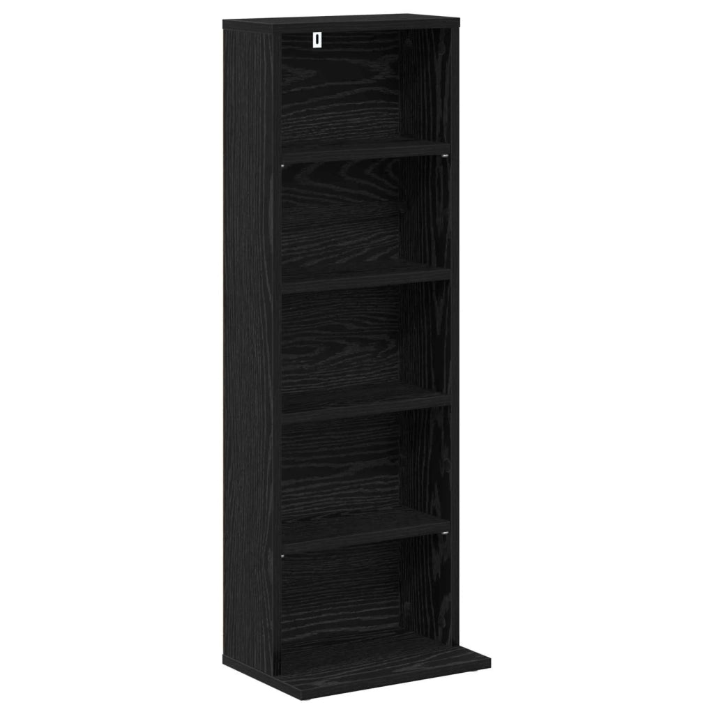 Mobile per CD Rovere Nero 33 x 23,5 x 97,5 cm 8012692