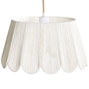 Lampada a sospensione con base in ferro e paralume in corda di carta stile boho luce ambientale beige