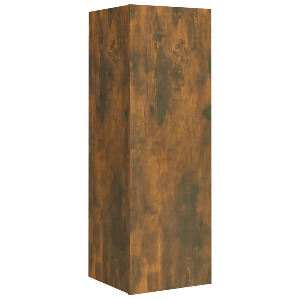 Set Mobili Porta TV 8pz Rovere Fumo in Legno Multistrato