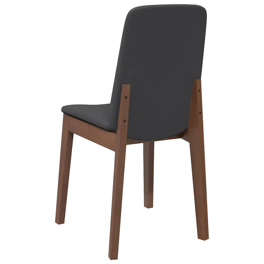 vidaXL Sedie da Pranzo con Cuscini 2pz Marrone Legno Massello di Hevea