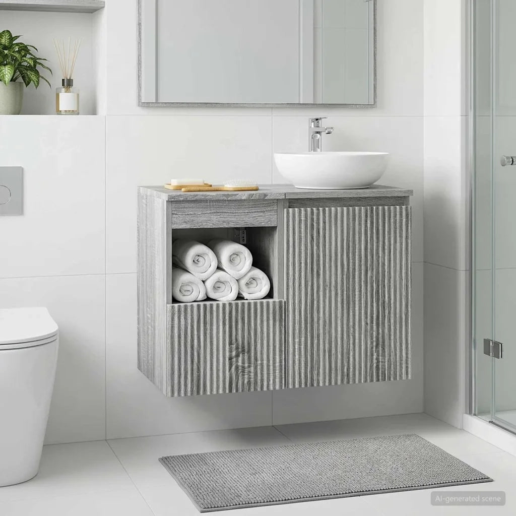Mobile da Bagno Sonoma grigio 30 x 44,5 x 50 cm 890508