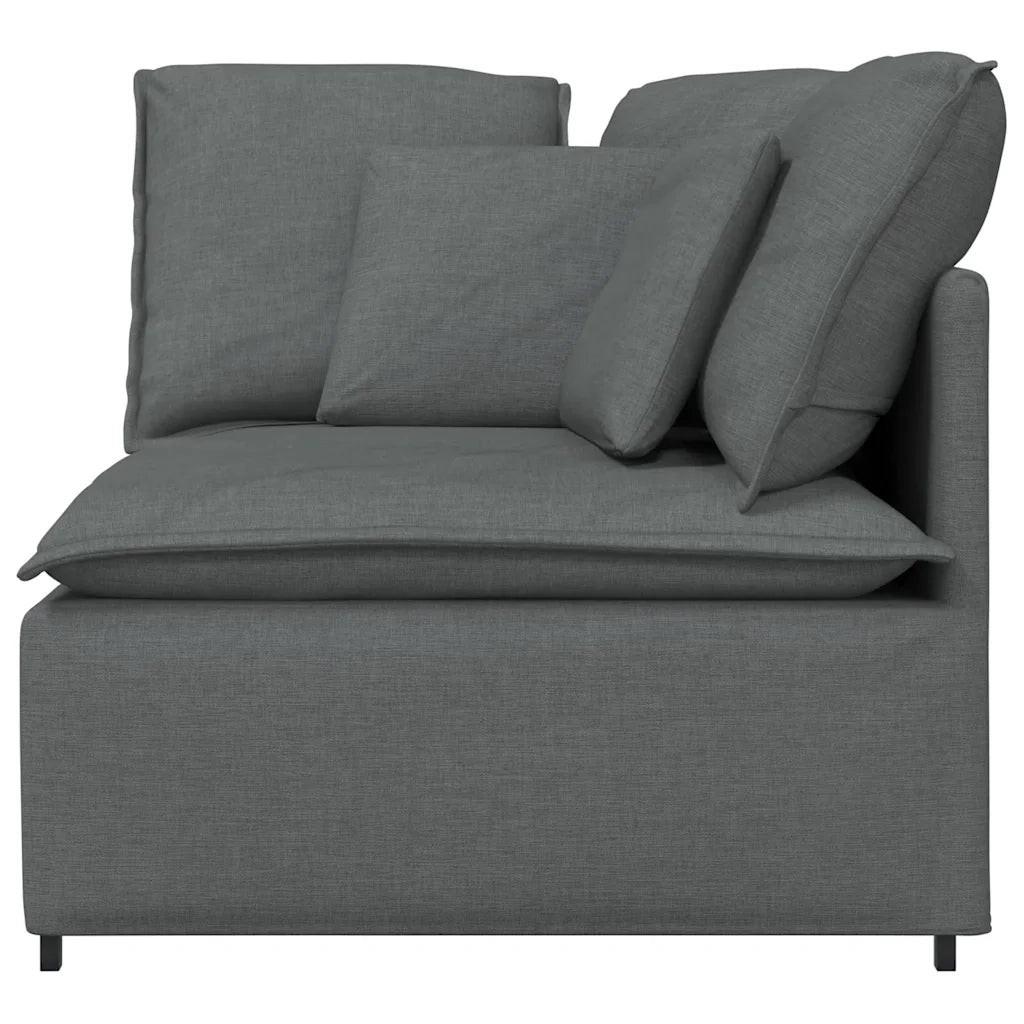 Modulo Angolare Divano Modulare con Cuscini Grigio Scuro 100 cm CFW7644293