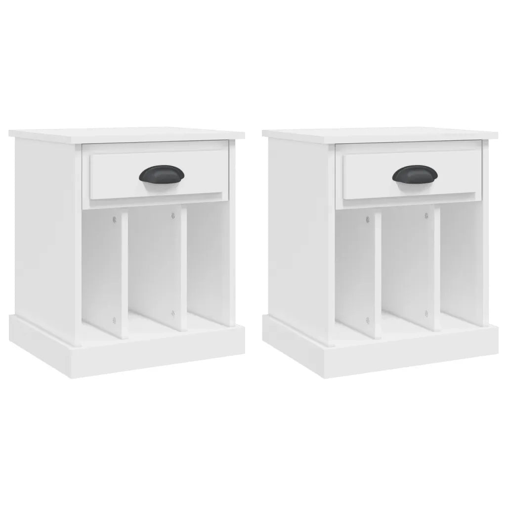 Comodini 2 pz Bianchi 43x36x50 cmcod mxl 126238