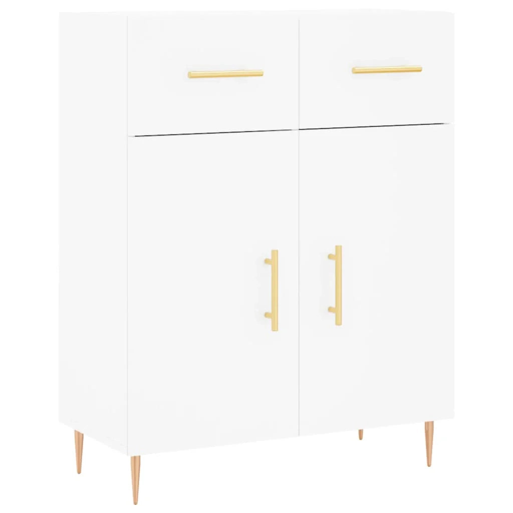 Buffet credenza cassettiera mobiletto mobile contenitore organizer cucina soggiorno salotto alto 69,5 x 34 x 180 cm legno ingegnerizzato bianco 02_0032599