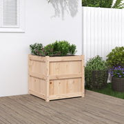 Fioriera da Giardino-Vaso da Esterno 60x60x60 cm in Legno Massello Di Pino
