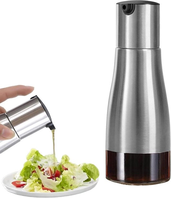 Set di dispenser per cucina e BBQ, flacone di vetro per olio e aceto 320 ml