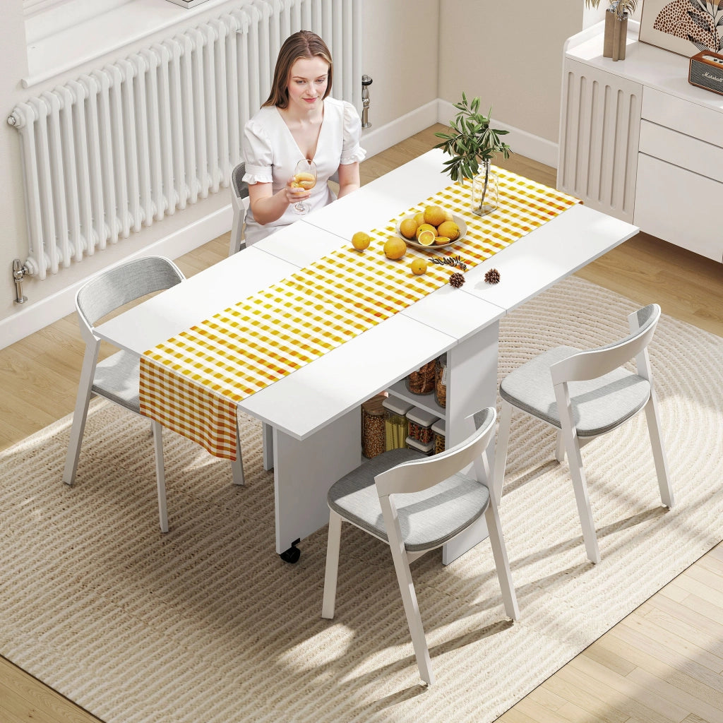 Tavolo pieghevole da pranzo ¨C zephmum ¨C bianco 75x140x74 cm