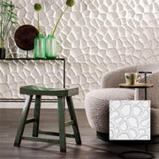 Pannello in fibra naturale a parete 3D, rivestimento di lusso 3D 50X50cm BIANCO verniciabile GRIGLIA