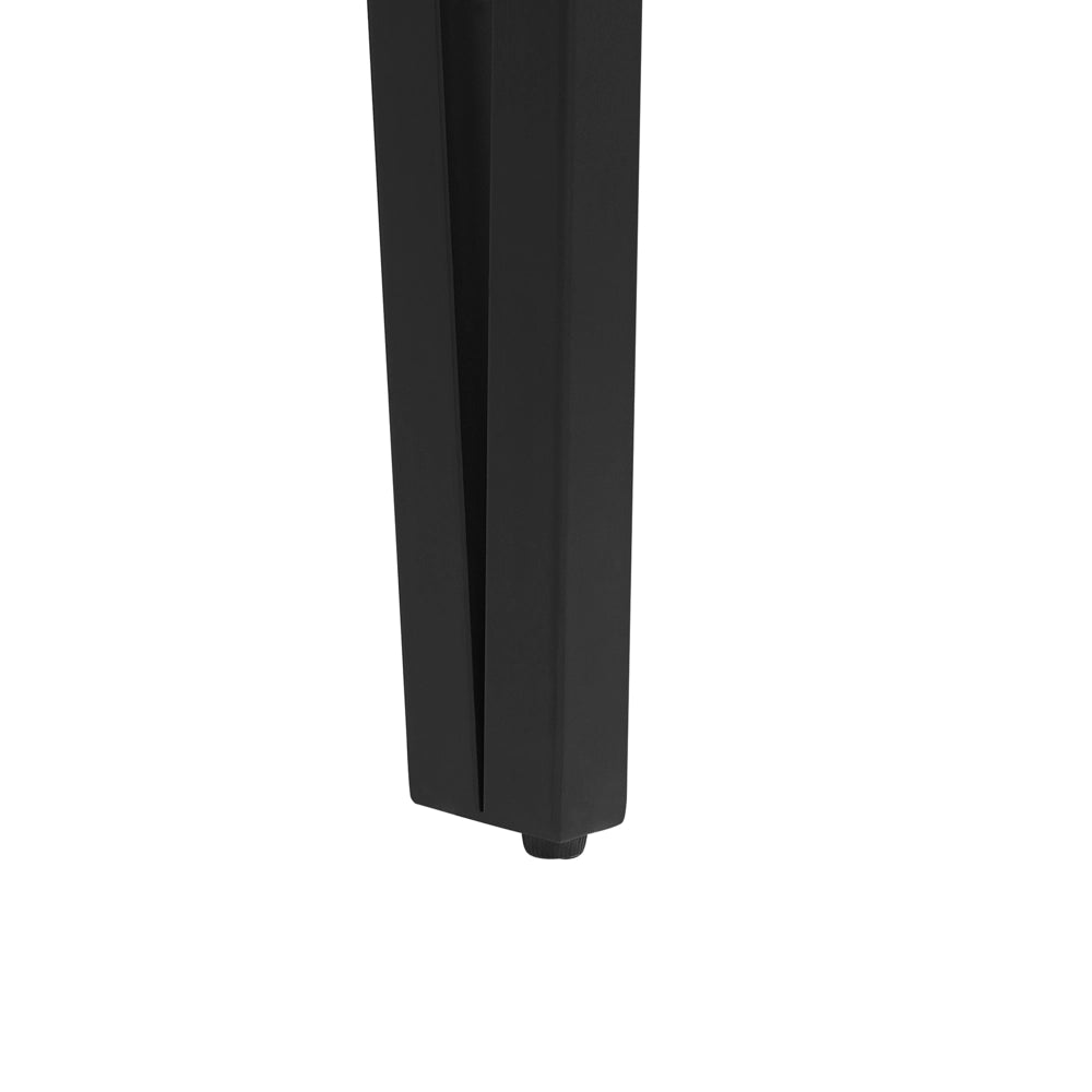 Consolle Grigio Chiaro Piano Gambe A Forcella In Metallo Nero 100 x 40 cm Stile Industriale Rettangolare