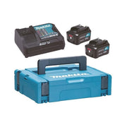 Makita 197641-2 Kit Alimentazione 12V 4,0 Ah con 2 Batterie BL1041B e Caricabatterie Rapido DC10SB in Valigetta MAKPAC colore Nero