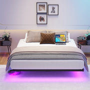 Giroletto Metalletto con LED e Rete a Doghe ¨C MINIMAL ¨C Nero 120x200