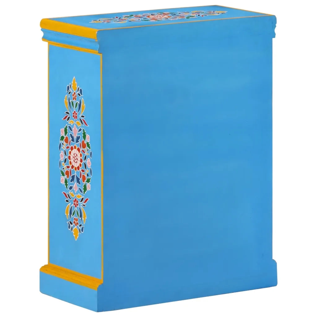 Credenza | Madia | Buffet da pranzo | Armadio da pranzo in Legno Massello di Mango Turchese Dipinta a Mano