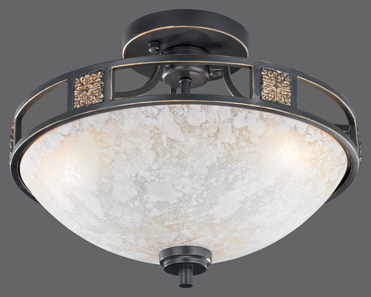 Plafoniera da Interno Attacco E27 in Metallo Ruggine