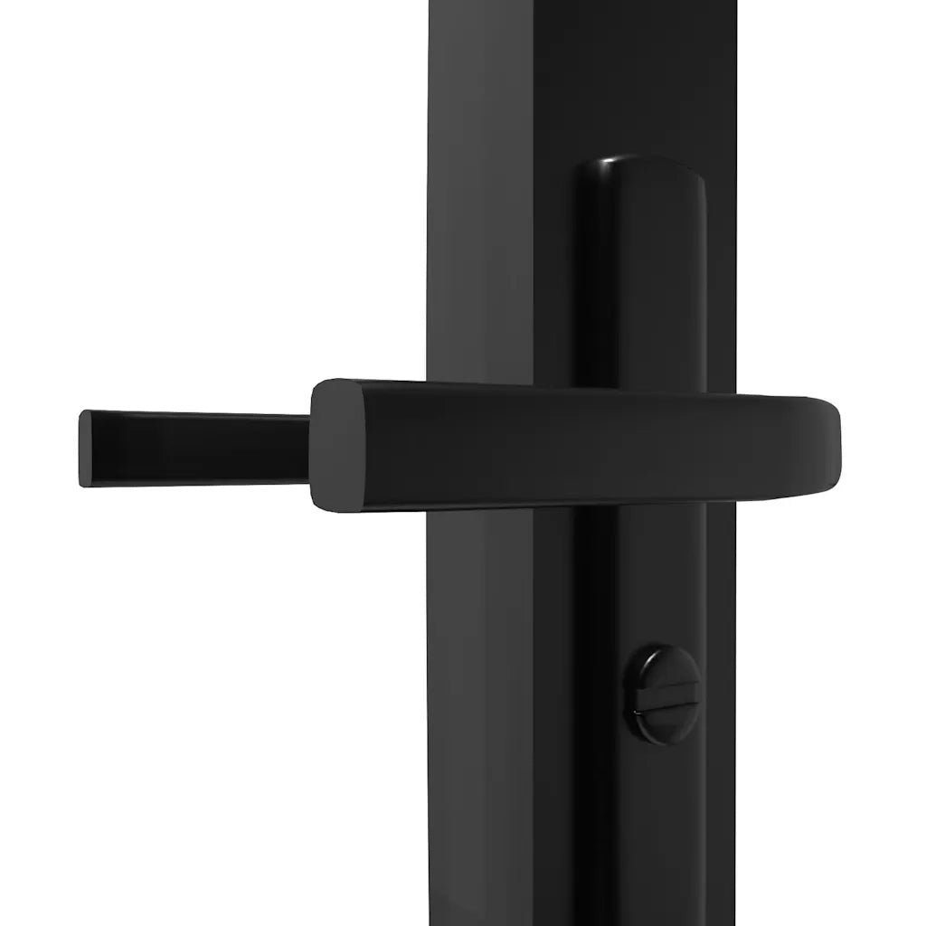 Porta da Interno ESG Vetro e Alluminio 93x201,5 cm Nera 151204