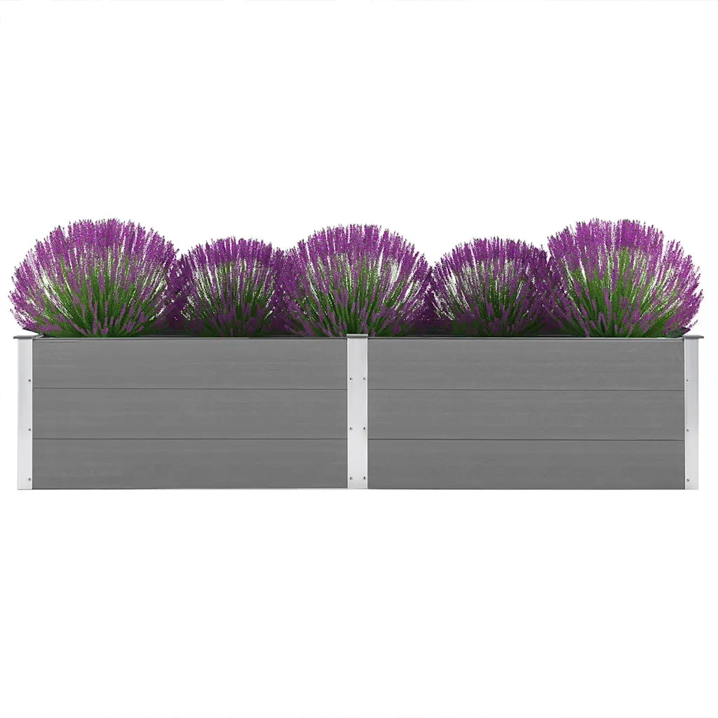 Letto Rialzato da Giardino 250x50x54 cm in WPC Grigio