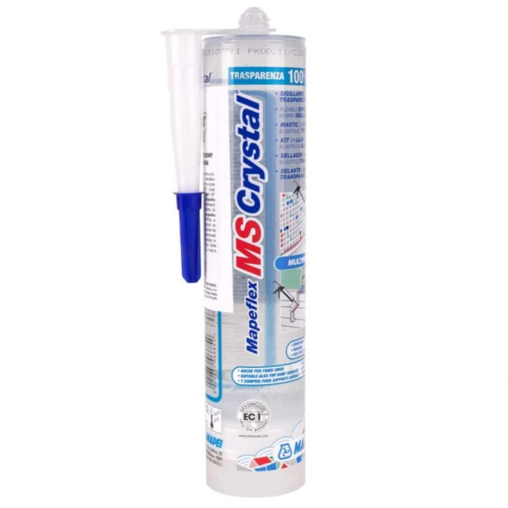 Silicone trasparente mapei mapeflex ms crystal per sigillature invisibili 300 ml