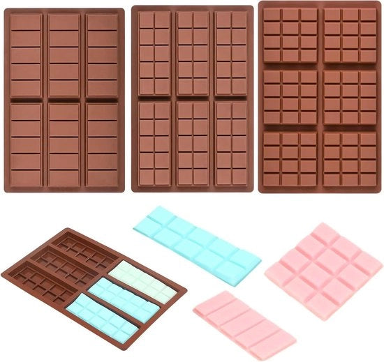 Siliconi per modelli di cioccolato - Stampi per 3 modelli di cioccolato - BPA libero - kit di hobby - 3 specifiche