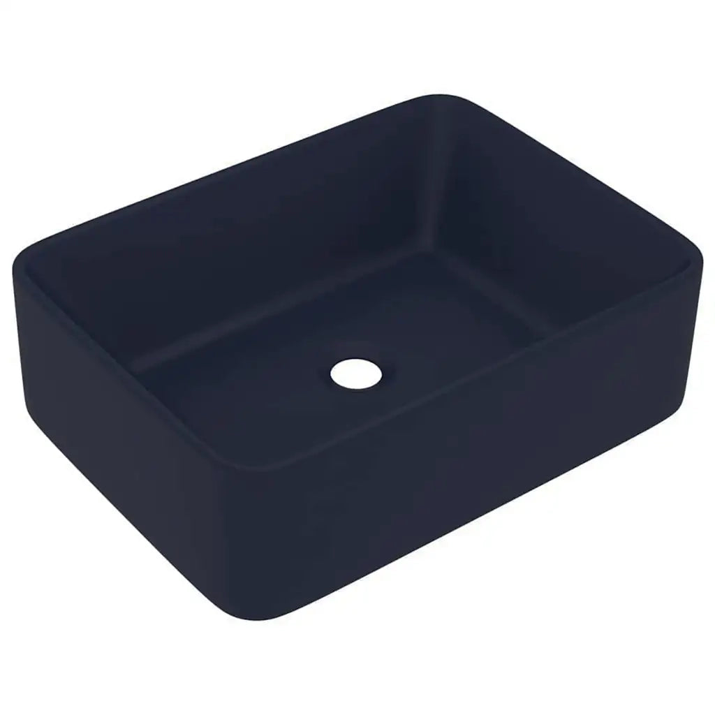 Lavandino Luxury Blu Scuro Opaco 41x30x12 cm in Ceramica