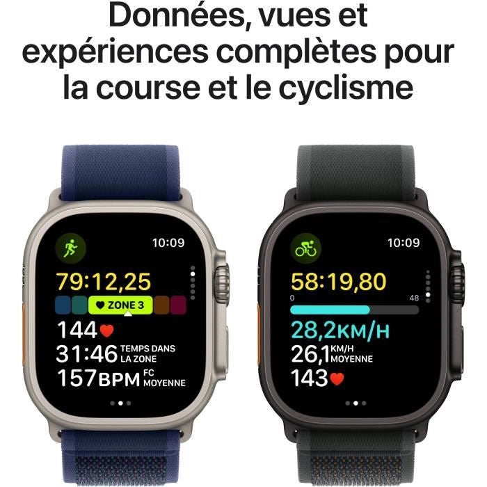 Apple Watch Ultra 2 GPS + Cellular - 49mm - Cassa in titanio naturale - Cinturino Alpine Loop marrone chiaro - Large