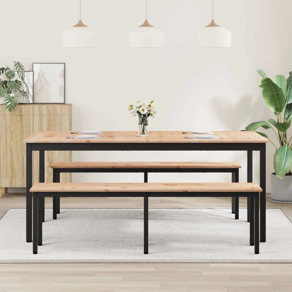Tavolo da pranzo Naturale 180 x 90 x 75 cm Pino massello